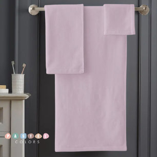 Solid Soft Light Pastel Lavender Purple Colour  Bath Towel Set