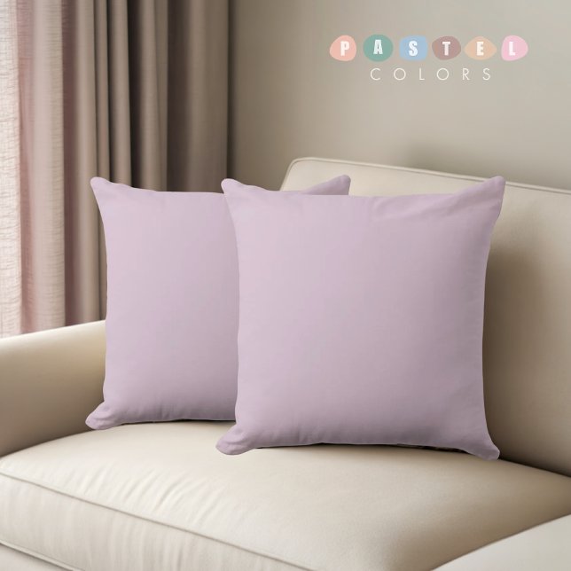 Solid Soft Light Pastel Lavender Purple Colour Cushion (Solid Soft Light Pastel Lavender Purple Color Throw Pillow)