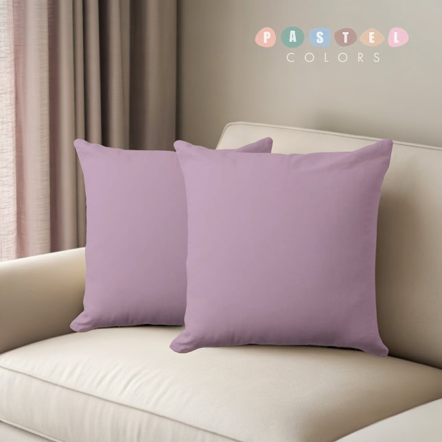 Solid Soft Light Pastel Lavender Purple Colour Cushion (Solid Soft Light Pastel Lavender Purple Color Throw Pillow)