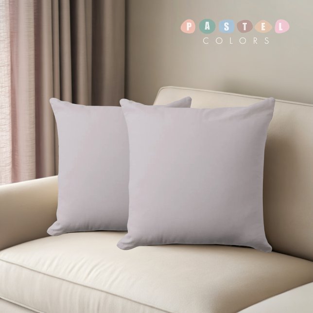 Solid Soft Light Pastel Lavender Purple Colour Cushion (Solid Soft Light Pastel Lavender Purple Color Throw Pillow)