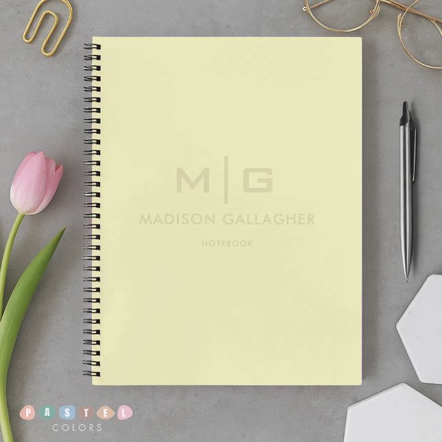 Solid Soft Light Pastel Lemon Tree Yellow Colour Notebook (Solid Soft Light Pastel Lemon Tree Yellow Color Notebook
)