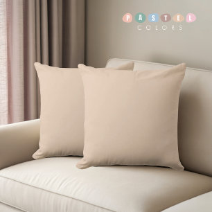 Solid Soft Light Pastel Lemon Yellow beige Color  Cushion