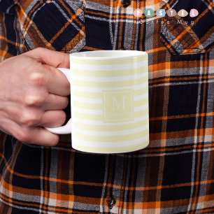 Solid Soft Light Pastel Lemon Yellow Colour Mug