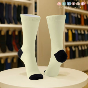 Solid Soft Light Pastel Lemon Yellow Colour Socks