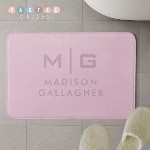 Solid Soft Light Pastel Orchid Pink Colour Bath Mat