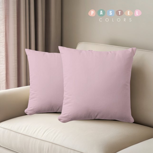 Solid Soft Light Pastel Orchid Pink Colour  Cushion (Solid Soft Light Pastel Orchid Pink Color Throw Pillow)