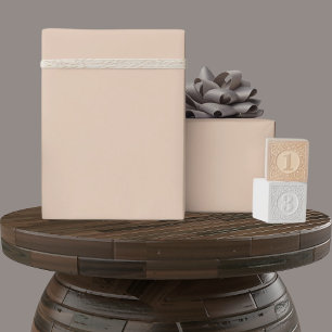Solid Soft Light Pastel Peach Cream Pink Colour Wrapping Paper