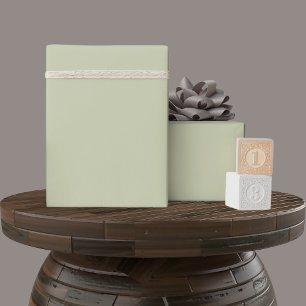 Solid Soft Light Pastel Sage Mist Green Color Wrapping Paper