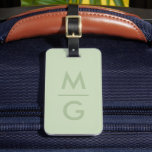 Solid Soft Light Pastel Sage Moss Green Color  Luggage Tag<br><div class="desc">Travel smarter and in style with this premium luggage tag, designed to keep your bags secure, identifiable, and elegant wherever you go. Made from durable, waterproof materials, it stands up to every journey — from quick weekend getaways to long international flights. This personalized luggage tag features a custom name and...</div>