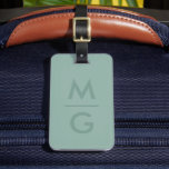 Solid Soft Light Pastel Sage Moss Green Color  Luggage Tag<br><div class="desc">Travel smarter and in style with this premium luggage tag, designed to keep your bags secure, identifiable, and elegant wherever you go. Made from durable, waterproof materials, it stands up to every journey — from quick weekend getaways to long international flights. This personalized luggage tag features a custom name and...</div>