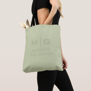 Solid Soft Light Pastel Sage Moss Green Color Tote Bag