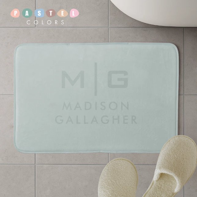 Solid Soft Light Pastel Sage Moss Green Colour Bath Mat (Solid Soft Light Pastel Sage Moss Green Color Bath Mat
)