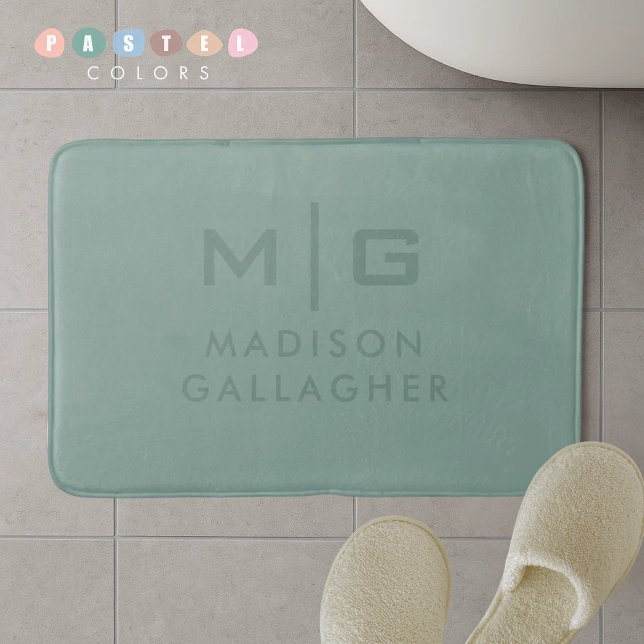 Solid Soft Light Pastel Sage Moss Green Colour Bath Mat (Solid Soft Light Pastel Sage Moss Green Color Bath Mat
)