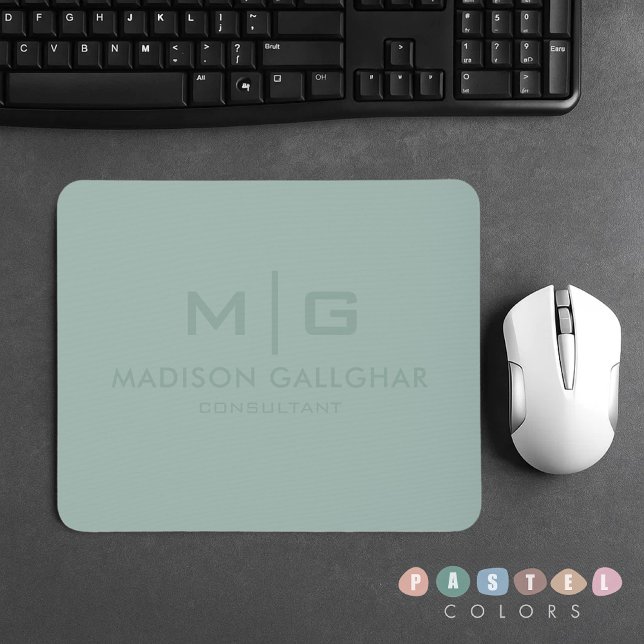 Solid Soft Light Pastel Sage Moss Green Colour Mouse Pad (Solid Soft Light Pastel Sage Moss Green Color Mouse Pad
)