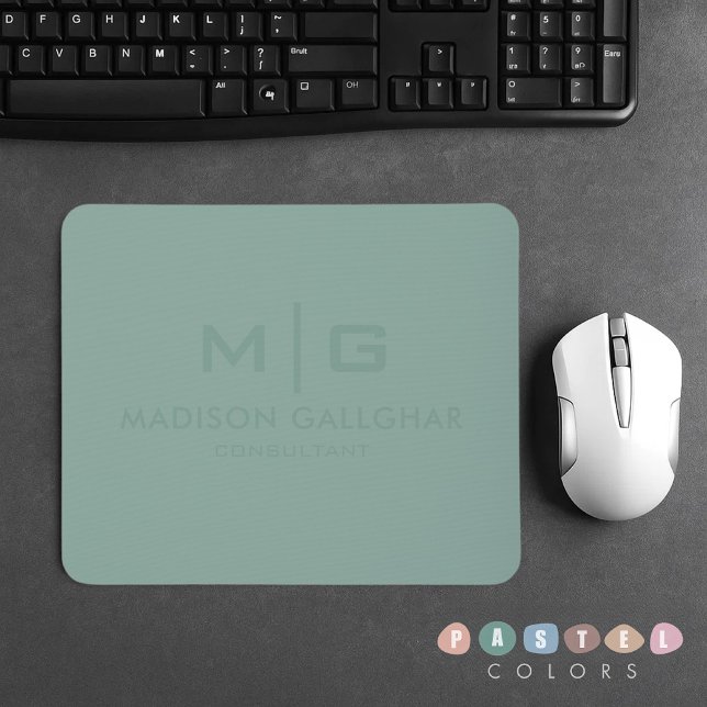 Solid Soft Light Pastel Sage Moss Green Colour Mouse Pad (Solid Soft Light Pastel Sage Moss Green Color Mouse Pad
)