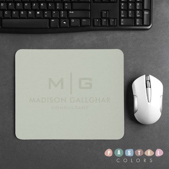 Solid Soft Light Pastel Sage Moss Green Colour Mouse Pad (Solid Soft Light Pastel Sage Moss Green Color Mouse Pad
)