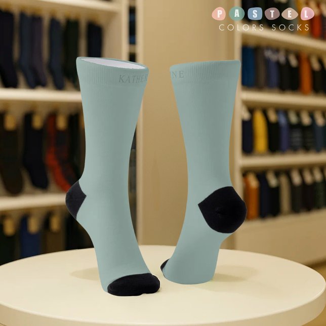 Solid Soft Light Pastel Sage Moss Green Colour Socks (Solid Soft Light Pastel Sage Moss Green Color Socks
)