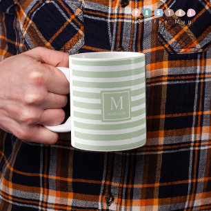 Solid Soft Light Pastel Sage Olive Green Colour Coffee Mug