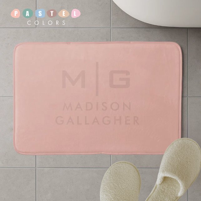 Solid Soft Light Pastel Salmon Peach Pink Colour  Bath Mat (Solid Soft Light Pastel Salmon Peach Pink Color Bath Mat
)