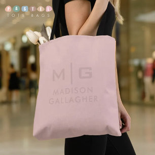 Solid Soft Light Pastel Salmon Peach Pink Colour Tote Bag