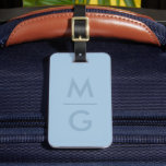 Solid Soft Sky Light Pastel Baby Blue Color Luggage Tag<br><div class="desc">Travel smarter and in style with this premium luggage tag, designed to keep your bags secure, identifiable, and elegant wherever you go. Made from durable, waterproof materials, it stands up to every journey — from quick weekend getaways to long international flights. This personalized luggage tag features a custom name and...</div>