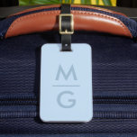 Solid Soft Sky Light Pastel Baby Blue Color Luggage Tag<br><div class="desc">Travel smarter and in style with this premium luggage tag, designed to keep your bags secure, identifiable, and elegant wherever you go. Made from durable, waterproof materials, it stands up to every journey — from quick weekend getaways to long international flights. This personalized luggage tag features a custom name and...</div>