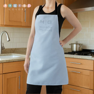Solid Soft Sky Light Pastel Baby Blue Colour Apron