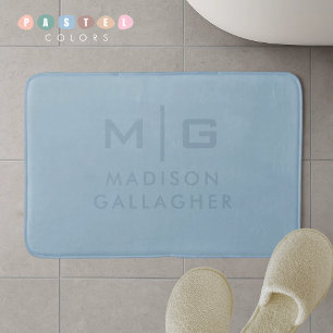 Solid Soft Sky Light Pastel Baby Blue Colour Bath Mat