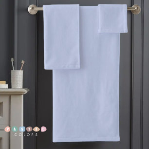 Solid Soft Sky Light Pastel Baby Blue Colour  Bath Towel Set