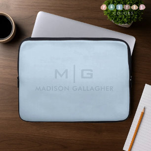 Solid Soft Sky Light Pastel Baby Blue Colour Laptop Sleeve