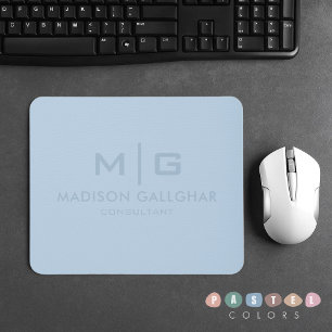 Solid Soft Sky Light Pastel Baby Blue Colour Mouse Pad