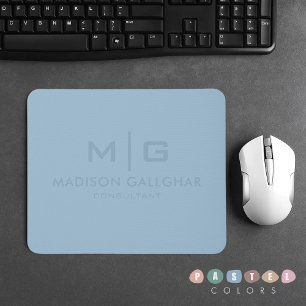 Solid Soft Sky Light Pastel Baby Blue Colour Mouse Pad
