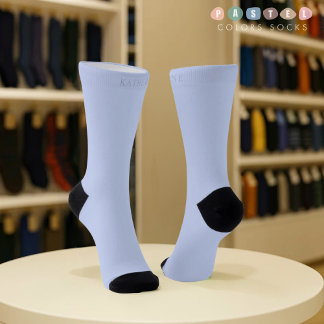 Solid Soft Sky Light Pastel Baby Blue Colour Socks
