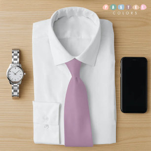 Solid Soft Sky Light Pastel Mauve Purple Colour  Tie