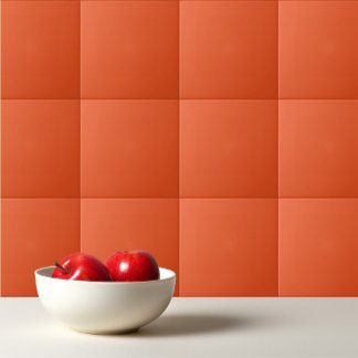 Solid sorbus orange ceramic tile