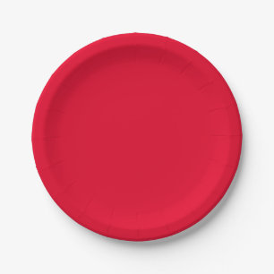 Solid Spanish Red Colour Tone Paper Plate