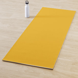 Solid sunflower amber yellow yoga mat