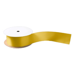 Solid sunny golden yellow satin ribbon