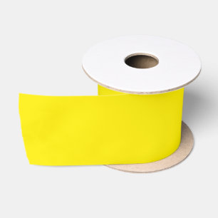 Solid Sunny Yellow Colour 3 inch Satin Ribbon