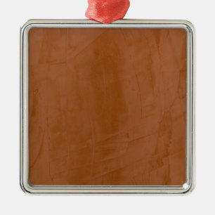 Solid Tangerine Metal Tree Decoration