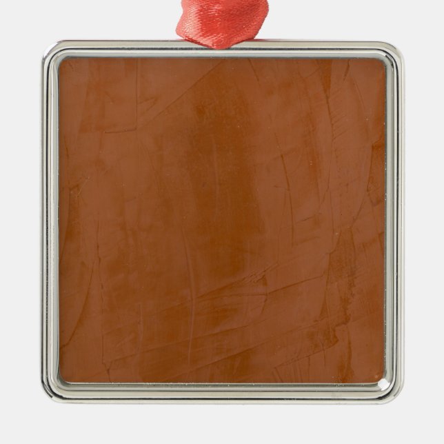 Solid Tangerine Metal Tree Decoration (Front)