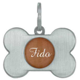 Solid Tangerine Pet Name Tag