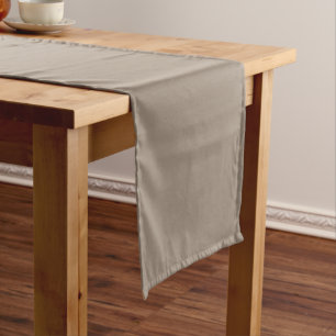 Solid taupe dusty brown short table runner