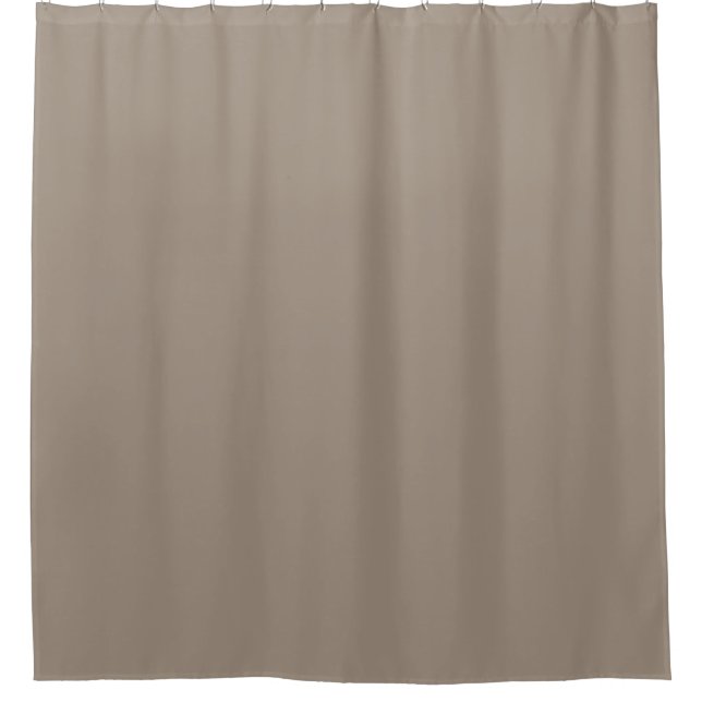 Solid taupe dusty brown shower curtain (Front)