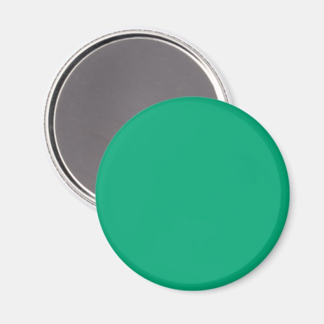 Solid teal background with a smooth even texture magnet (Front/Back)