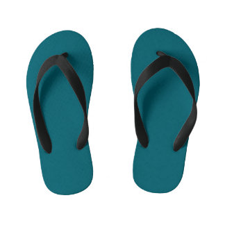 Solid teal background with a subtle texture kid's thongs