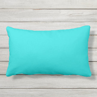 Solid teal blue  plain decorative colour lumbar cushion