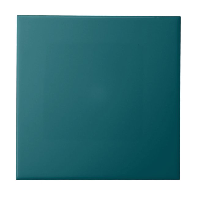 Solid Teal Green Ceramic Tile (Front)