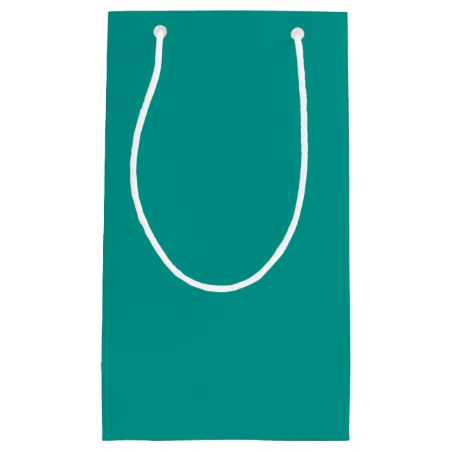 Solid Teal Green Small Gift Bag (Front)