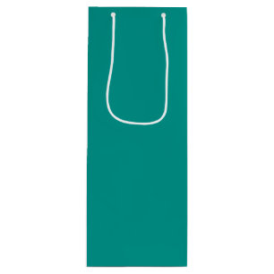 Solid Teal Green Wine Gift Bag